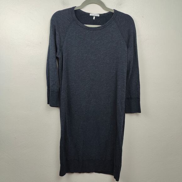 James‎ Perse Raglan Sweatshirt Dress Womens 3 Large Black Supima Cotton Blend - Picture 1 of 7